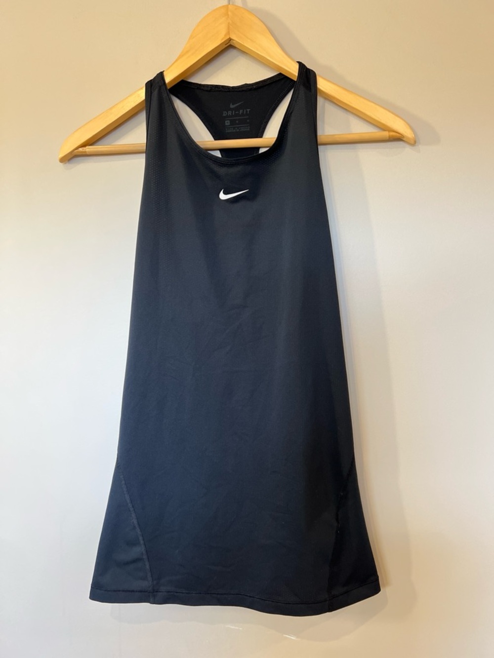 Nike Black Sleeveless Dri-FIT Training Tank with White Swoosh